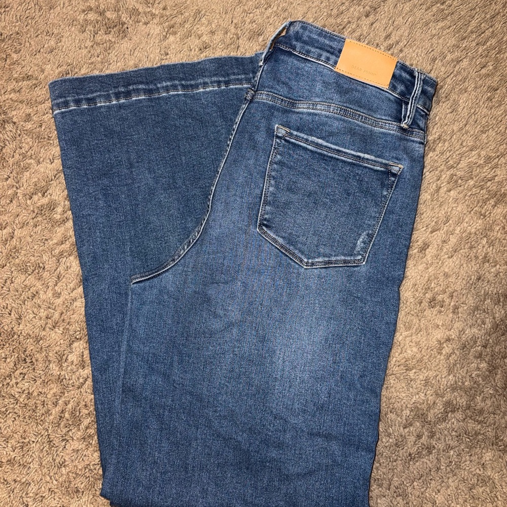 Dear John Wide Leg Fit Blue Jeans